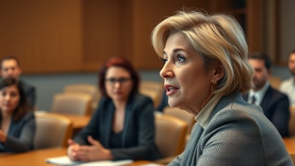 Parliamentary Budget Officer Annette Ryan speaking at a meeting