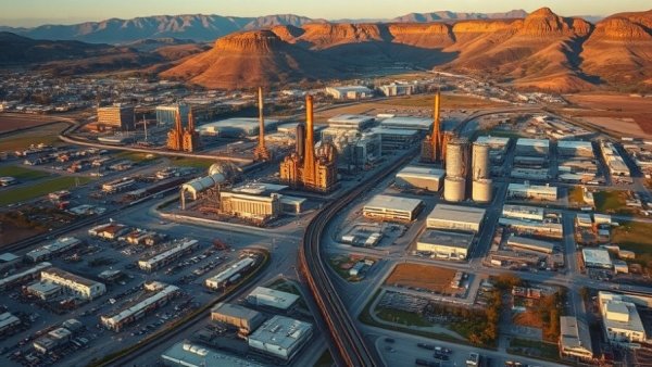 Aerial view of Colorado industrial area highlighting clean air initiatives.