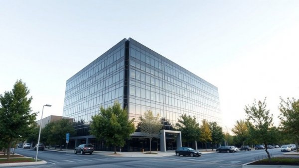 Modern office building in Denver, capturing Denver business news.