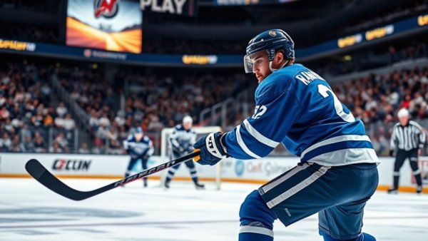 Hockey player in action on ice during game, Brandon Hagel injury update