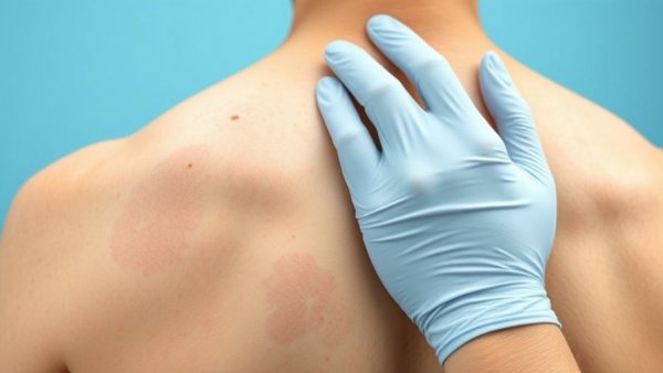 Dermatologist examining skin for atopic dermatitis treatment