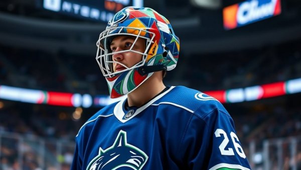 Vancouver Canucks goalie focused during game