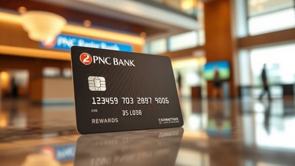 Elegant PNC Bank rewards card with glossy finish in modern lobby.