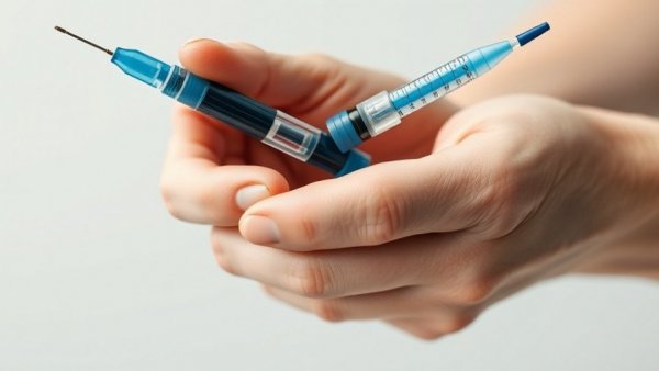 Close-up of injector pen for GLP-1 drugs and erectile dysfunction treatment.