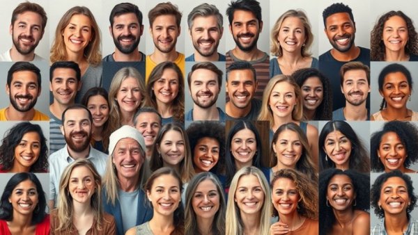 Portrait collage of BC Achievement Community Award Recipients, diverse group smiling.