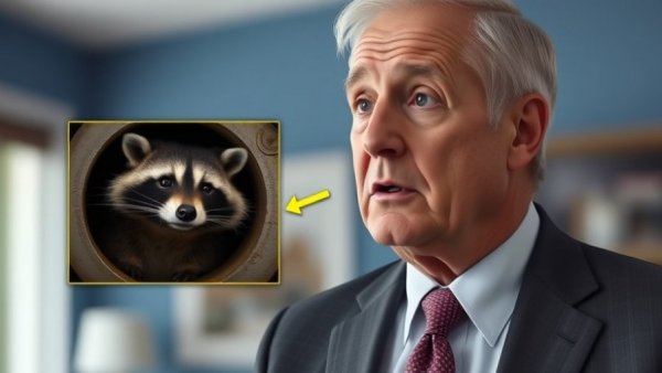 RFK Jr. discussing animal welfare with raccoon inset.