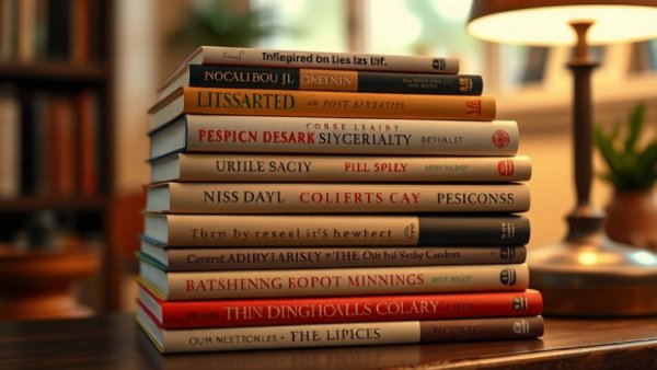 Assorted B.C. bestselling books stacked on a table.