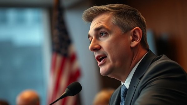 OpenAI Executive Departure: Business professional speaking passionately at event.