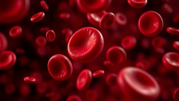 Microscopic view of red blood cells indicating low hemoglobin levels dementia risk