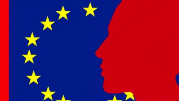 Pixelated silhouette with EU flag symbolizes age verification vulnerabilities