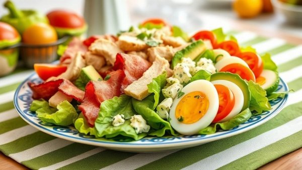 Vancouver cold make-ahead recipes: cobb salad with fresh ingredients.