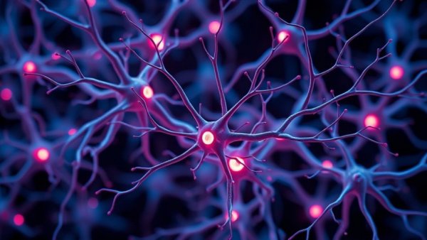 3D illustration of neural networks reducing seizures in treatment-resistant epilepsy.