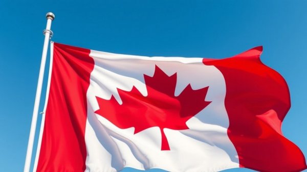 Vibrant Canadian flag under blue sky, AI risk management for tech founders.