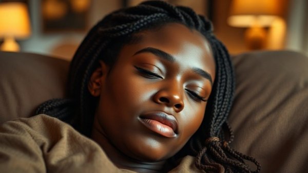 Tattoo removal for sex trafficking survivors: thoughtful woman lying down indoors.