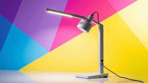 Lume Cube Edge Light Go on colorful geometric background
