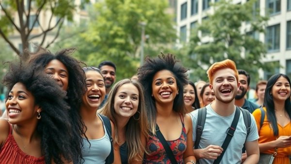 Happy group at BC Youth Week in Vancouver BC.