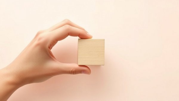 Wooden blocks forming a heart shape under a hand; small changes for better health.