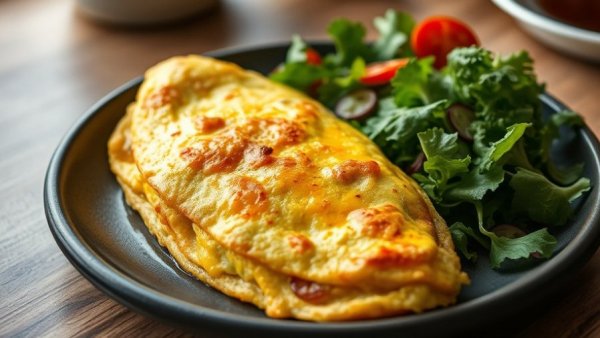 Fluffy omelette with greens, a taste of Vancouver recipes.