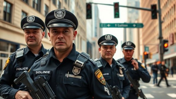 Police officers in tactical gear in Denver street securing area - Denver news.