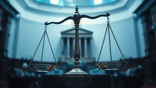 Abstract representation of DRIPA legal consequences with justice scales.