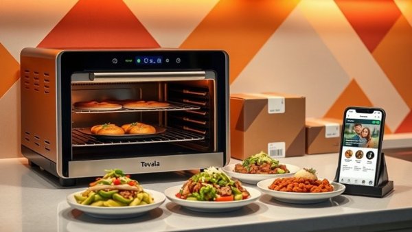 Tovala Family Meals Review: Tovala oven with meals and app.