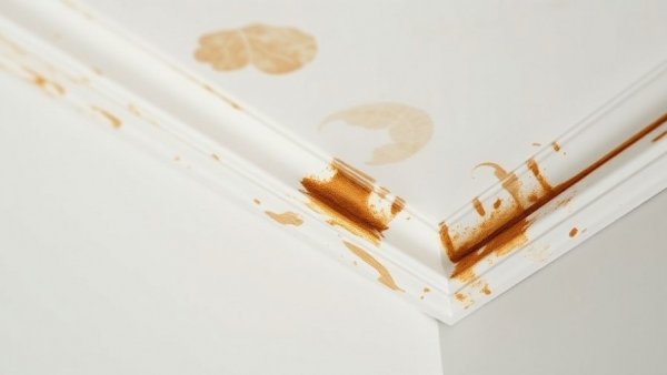 Humidity damage with water stains on a ceiling in Alabama