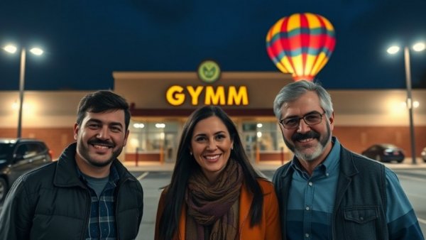 Grand opening of a gym location in Denver at night.
