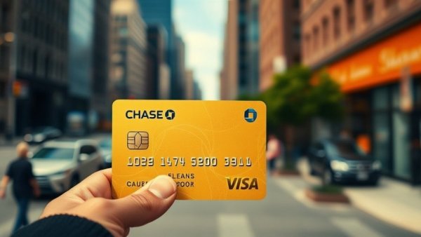 Gold credit card with Chase Points Boost in urban setting.