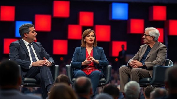 Panel discussion at Web Summit Vancouver 2026 with illuminated cube backdrop.