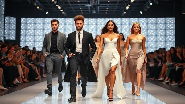 Models at Denver Fashion Week casting on runway.