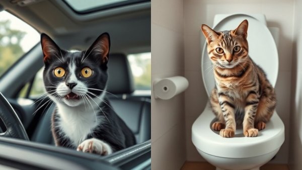 Funny cat photos featuring humorous feline antics