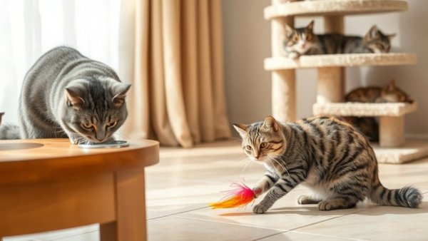 Cats enjoying home life in Vancouver, playful and relaxed.