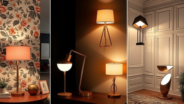 Trendy table lamp ideas 2026 in diverse interior settings.