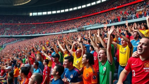 Excited crowd at Vancouver World Cup match day.