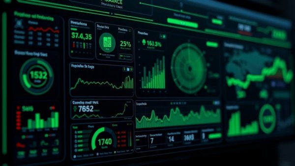 Digital dashboard for AI bookkeeping services with connected data sources.