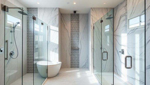 Modern bathroom showers with elegant tile designs for Vancouver home renovation