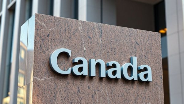 Bank of Canada building sign reflecting interest rate decision announcement.