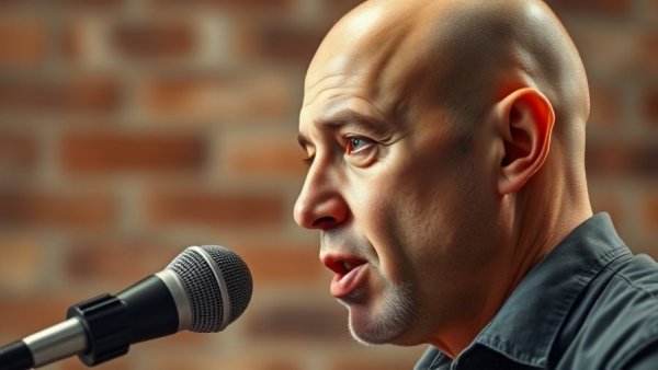 Man discussing topics on a podcast, Vancouver Canucks content creation.