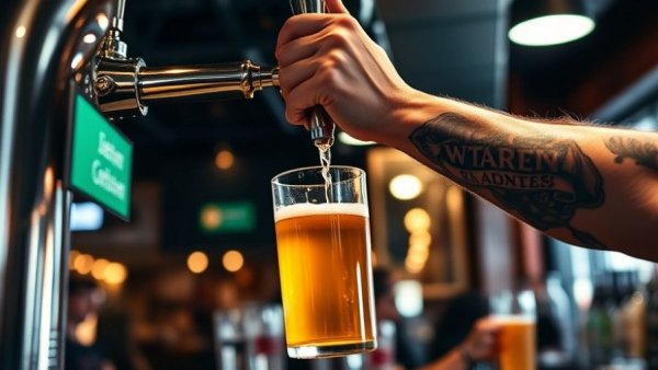 British Columbia alcohol awareness campaign image showing beer being poured.