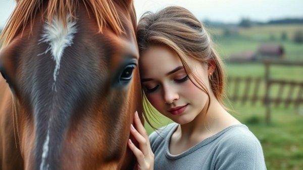 Woman and horse bonding peacefully in a field, Discover Your True Horse Personality