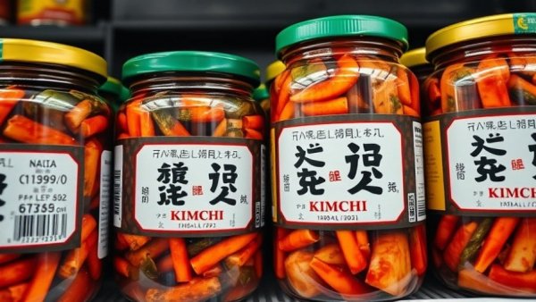 Jars of kimchi highlighting the health benefits of fermented foods