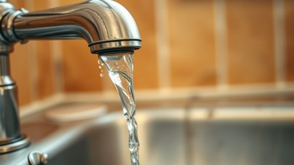 Vancouver Island water alert visual with running faucet