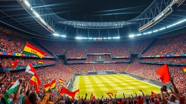 Vancouver BC events, lively soccer match with colorful flags.