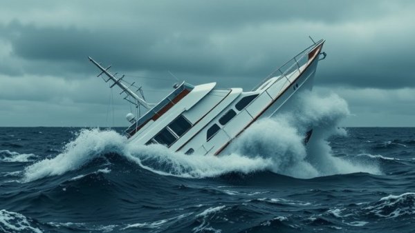 B.C. charter vessel sink in stormy sea, dramatic scene
