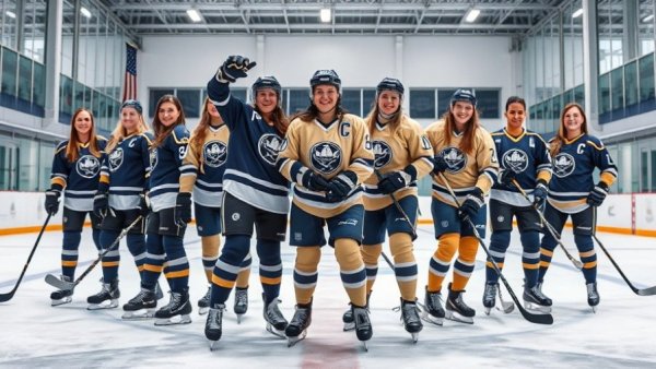 Fraser Valley Super League women's hockey team group photo on ice rink