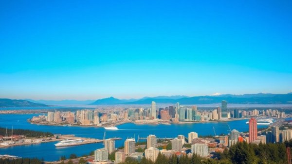 Vancouver BC events skyline with text overlay
