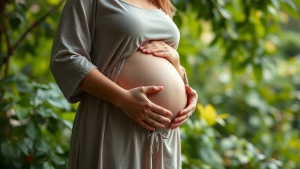 Vancouver health and wellness scene with pregnant woman in garden