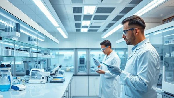 Modern lab with scientists using advanced automation technology in Vancouver