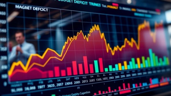 B.C. budget deficit financial chart with vibrant colors.