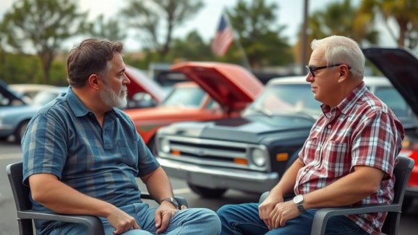 Vancouver local news: car enthusiasts meet with relaxed discussions.